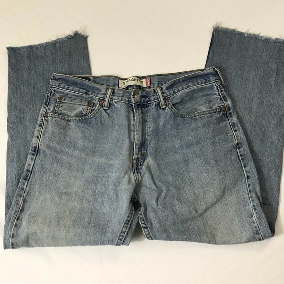 Levi’s 505 VTG Mom Jeans Straight Leg Frayed Hem - Picture 5 of 12